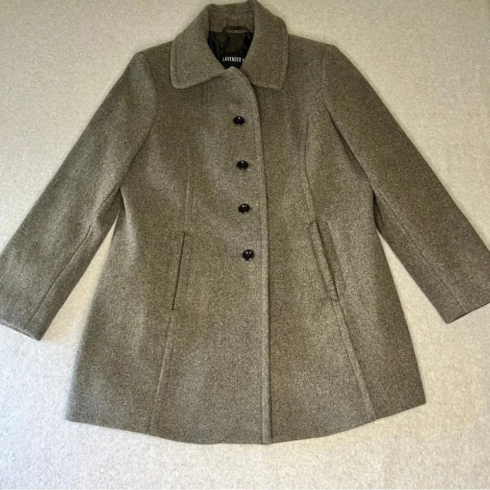 Lavender Hill wool pea coat